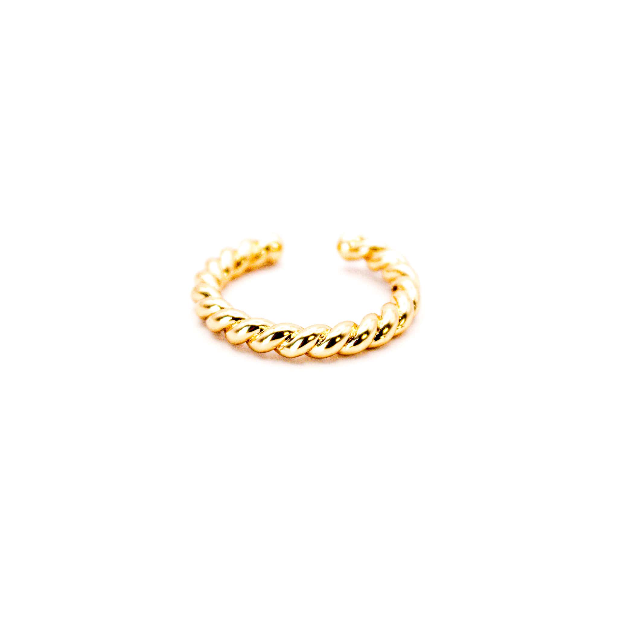Anillo Baño de Oro Trenzado